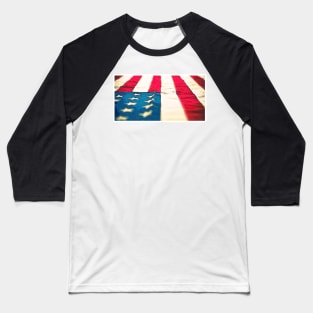 USA Flag Watercolor Baseball T-Shirt